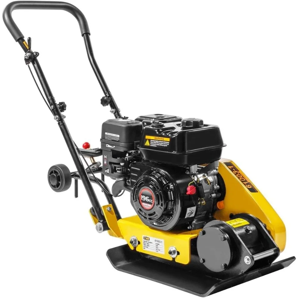 7.0HP 5000VPM 5500MAX Gas Vibration Compaction Force 20 x 14 inch Plate Compactor w/Built-in Wheel