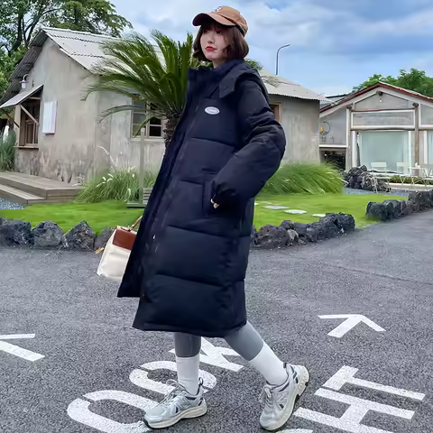 2024 Winter Jacket Hood Feathers Puffer White Duck Long Down Jackets Black Parka Coat Warm Autumn Thicken Casual Outerwear