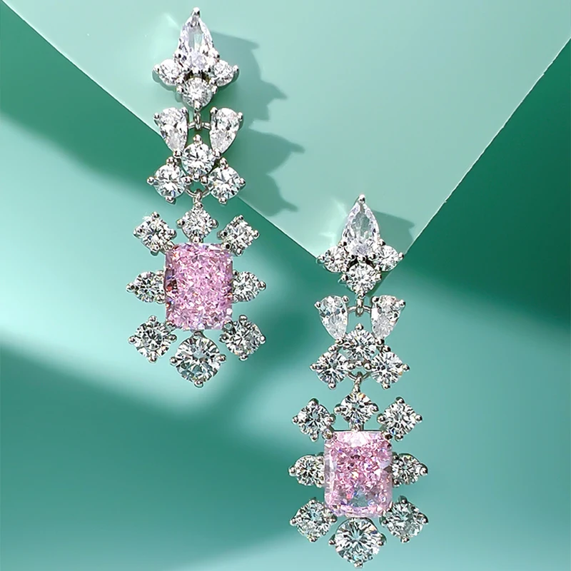 

Yellow Diamond Earrings 925 Sterling Silver Design Sense Earrings Luxury Earrings Unique Fashion Wedding