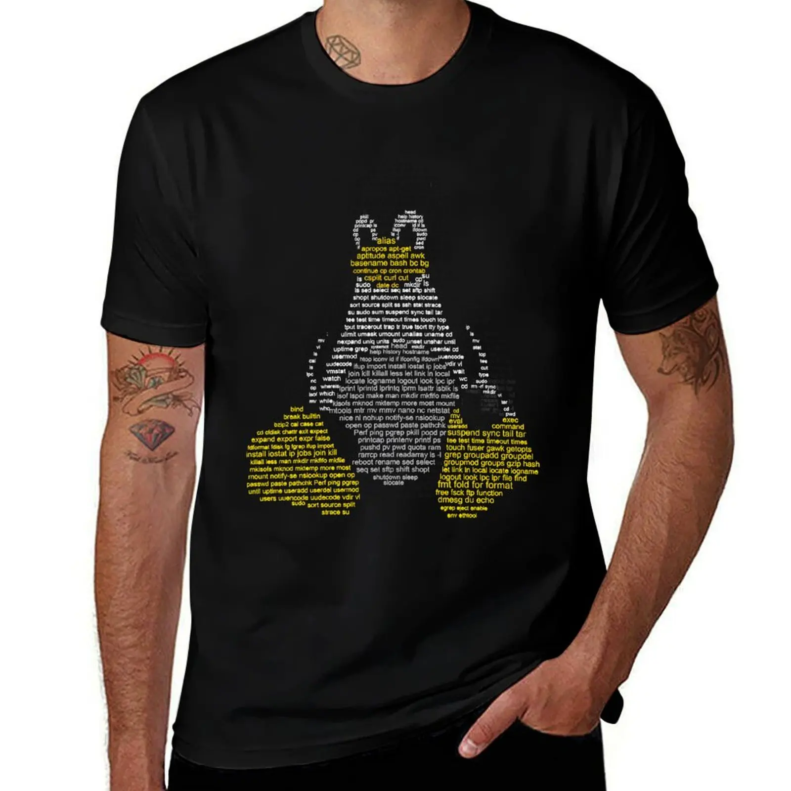 

Linux Tux - Commands Essential . T-Shirt custom t-shirts T-shirts man anime figures oversized t shirts for men