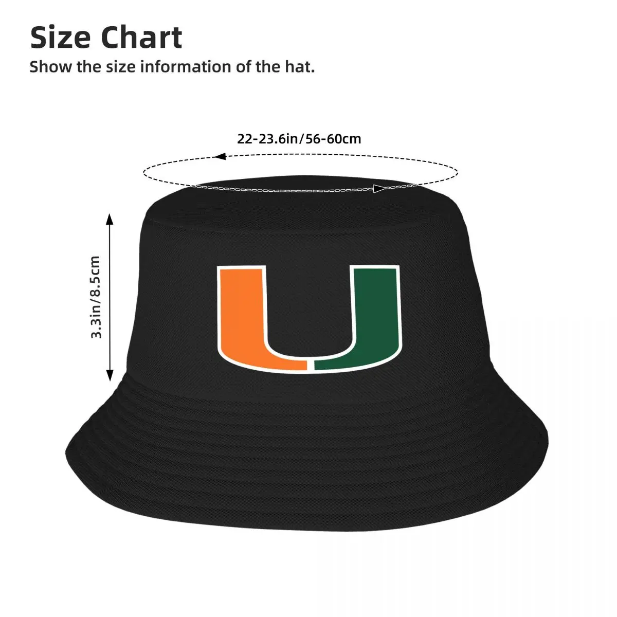 Be Miami Hurricanes sombrero de cubo deportivo Anti-UV, gorra de playa para el sol, gorra de pescador de béisbol