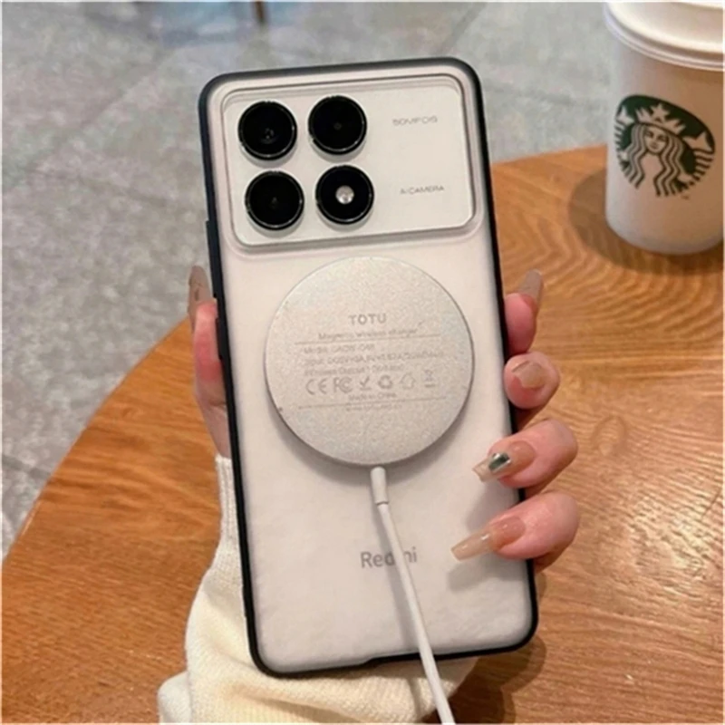 Magnetic Case For POCO F5 Pro Xiaomi 13T Pro 5G For MagSafe Transparent Cover For Mi13 T 13T Pro Protect Shell Shockproof Bumper