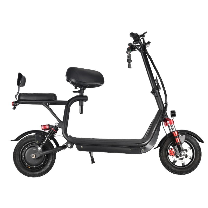 High Speed 40kmh 800w Mini Electric Bike Mobility Scooter With Double Seat Hydraulic Disc Brake E Bike Scooter For Sale