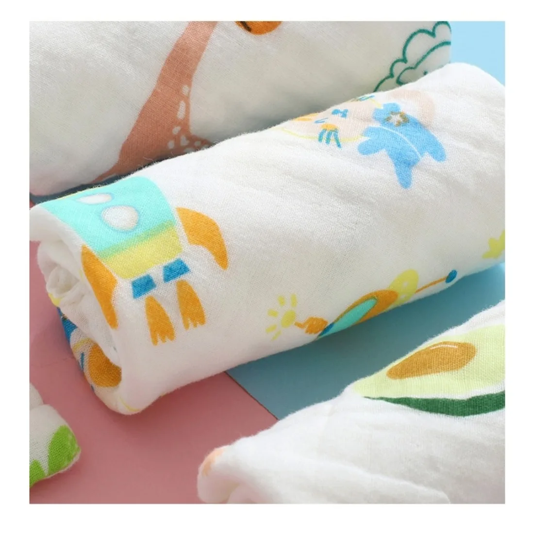 30*30cm Baby 6 Layers Cotton Towel Soft Baby Towels Handkerchief Bathing Feeding Washcloth Wipe Burp Cloth Lot Muslin 3/5pcs