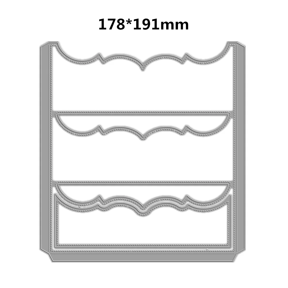 2025 New 3D Large Album Triple Pocket Cutting Dies Scrapbooking Accessories Paper Making Supplies Frame Card Craft