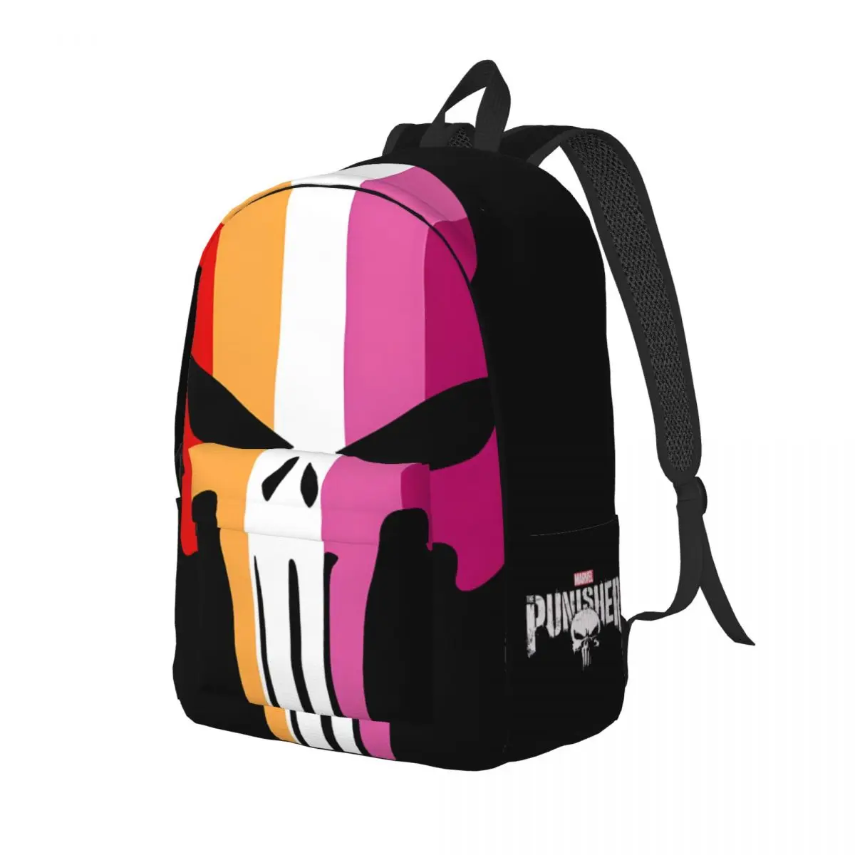 For School Punisher Logo Retro Washable Solid Marvel Punisher Bookbag Office Workers Laptop Bag Gift