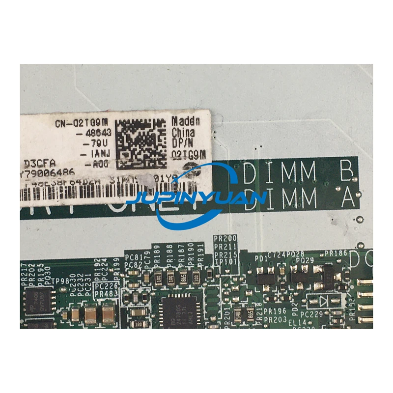 For DELL Inspiron 5576Laptop Motherboard CN-02TG9M 02TG9M 2TG9M DAAM9MBAD0 With FX-9830P CPU 216-0896102 GPU DDR4 Full Tested OK