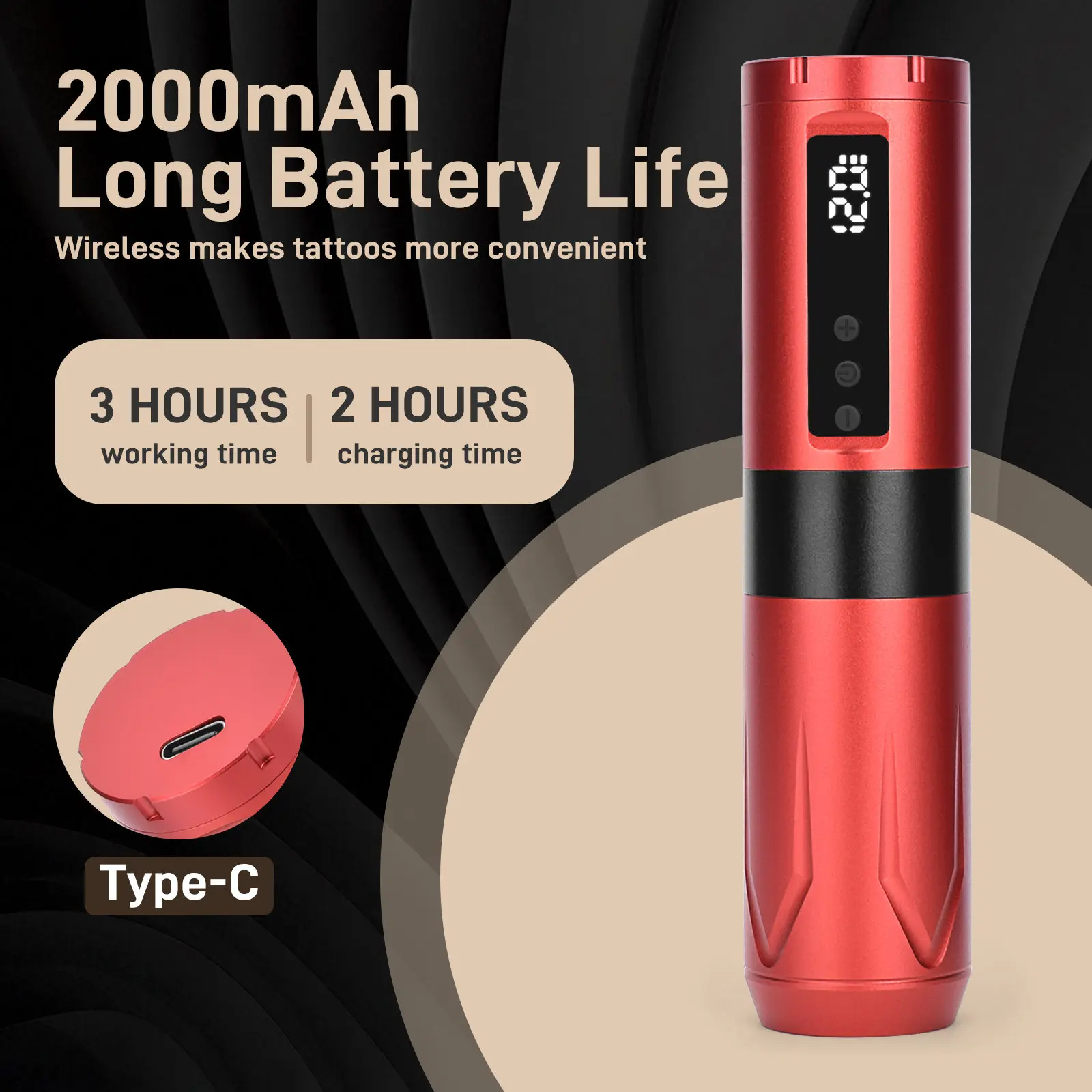 Rocket Gun Tattoo Pen Machine Rotary Tattoo Cartridge Needles For Permanent Makeup Supplies Eyebrow Lip Eyeliner Powerful Motor