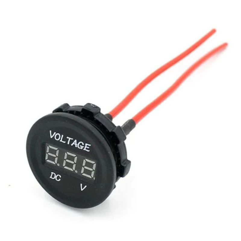 Auto Motorfiets Waterdichte Led Digitaal Display Voltmeter 12V-24V Dc (Groen)