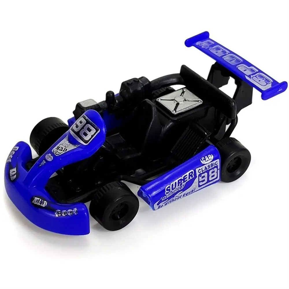 Birthday Gift Four-wheel Pull Back Car Car Model Colorful Racing Model Kart Cartoon Mini Racing Car Educational