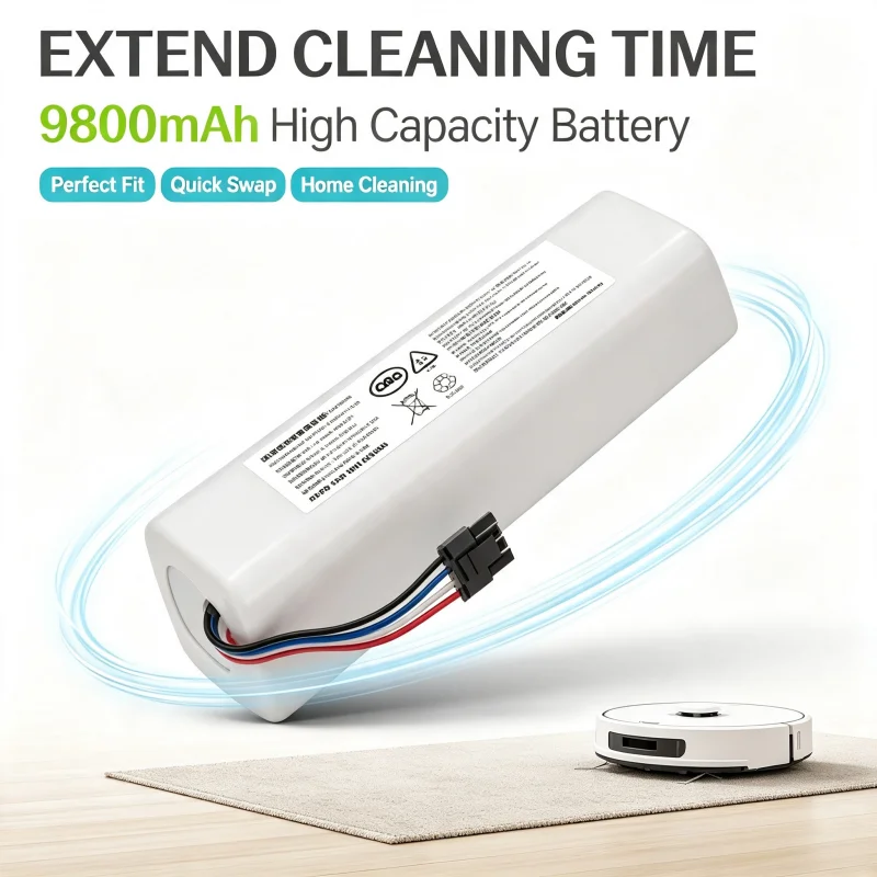 6500mAh Replacement Battery for Dreame D9 F9 L10 L10 Pro Robot Vacuum,  Li-ion Long Runtime for Robotic Mop Cleaner Accessories