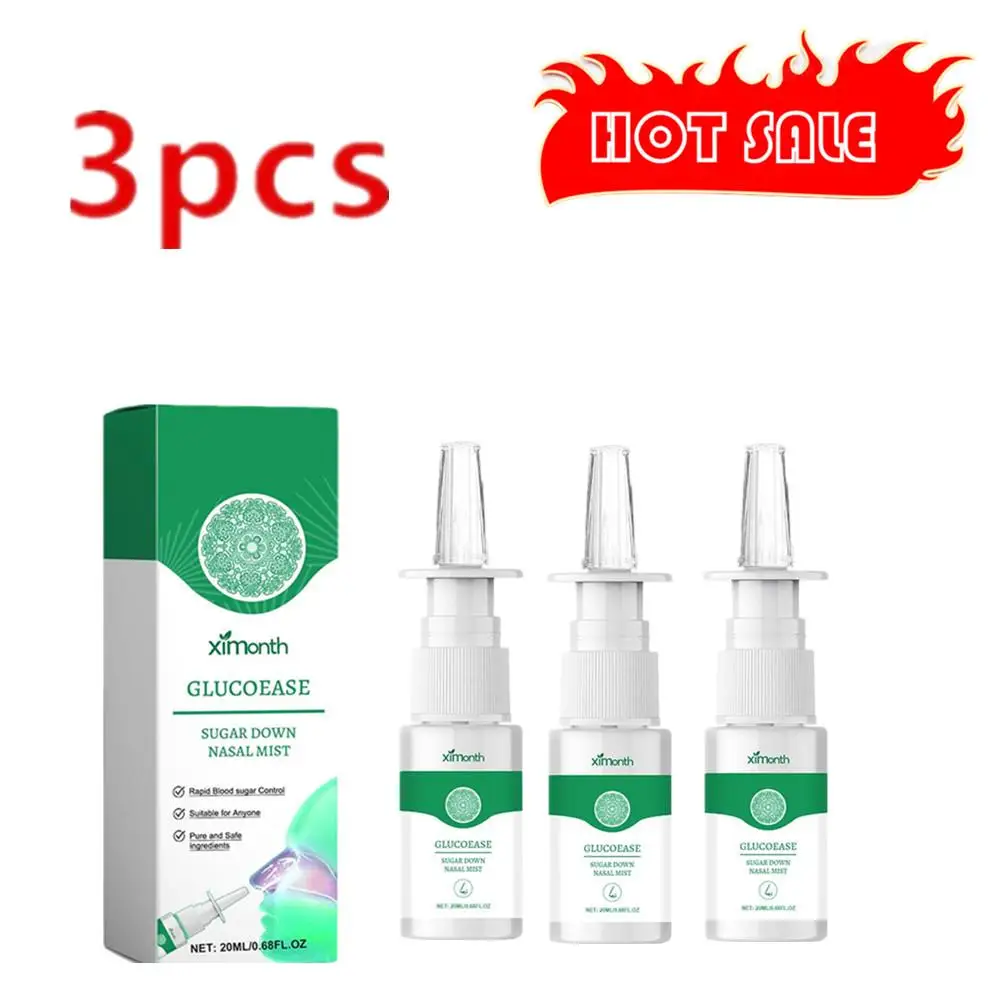 

3 pcs 20ml Relief Nasal Spray Sugar Down Nasal Mist Cleaning Congestion Itchy Sneezing Runny Nose Sooth Care