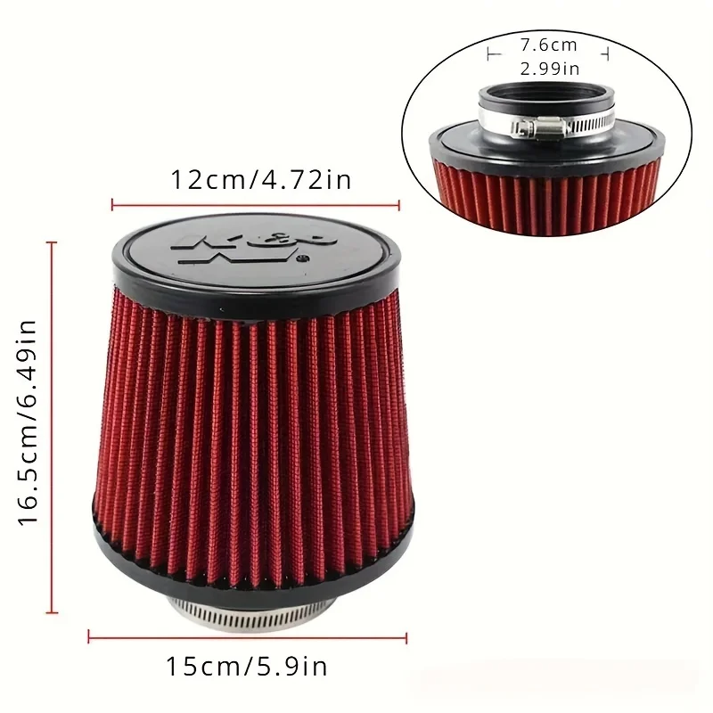 Intake Air Filter Short Long Universal High Flow Air Filters Racing Performance Mushroom Head