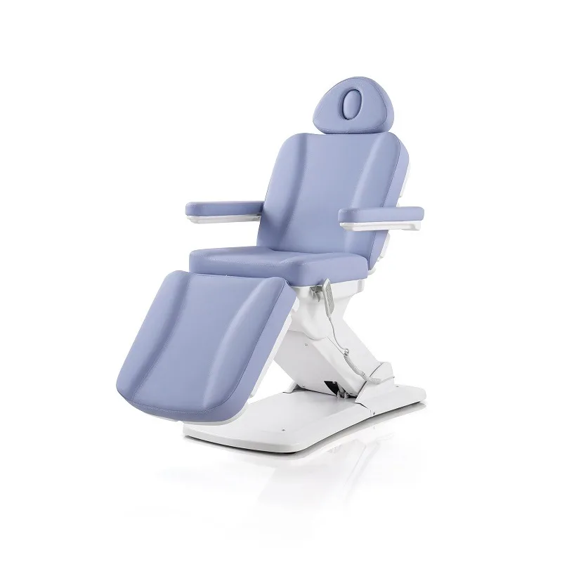 Modern Aesthetic Facial Beauty Bed 4 Motors Electric PU Wood Massage Chair Genuine Leather Foldable 150KG Capacity Commercial