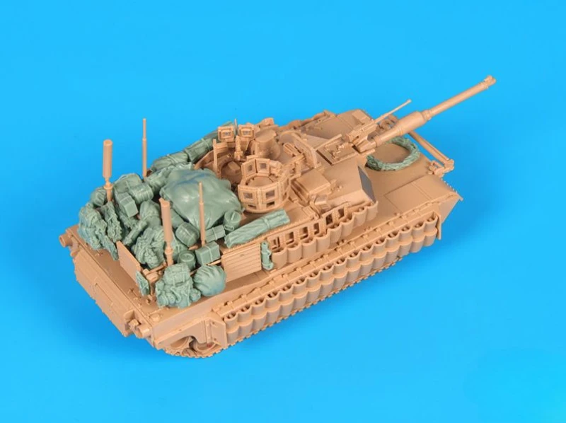 Kit assemblé de modèle en résine moulée sous pression, échelle 1/72, ensemble d'accessoires de réservoir M1A2 TUSK (sans réservoir), non assemblé et non peint