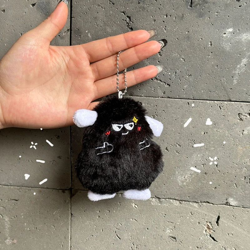 Cartoon Sheep Keychain Pendant Cute Plush Doll Toy Kawaii Soft Stuffed Bag Charms Decorations