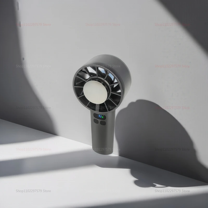 5200mAh Ice Cooling Fan Portable Handheld USB Rechargeable Handheld Fan with LED Display for Traveling Outdoor Camping Cooling