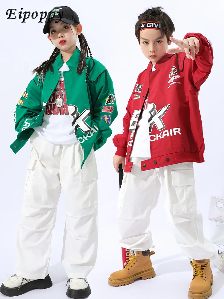 

Kindergarten Hip Hop Fashion Clothes Cool Handsome Motorcycle Suit Children's Hip Hop Hiphop Fashion Brand Autumn Drum