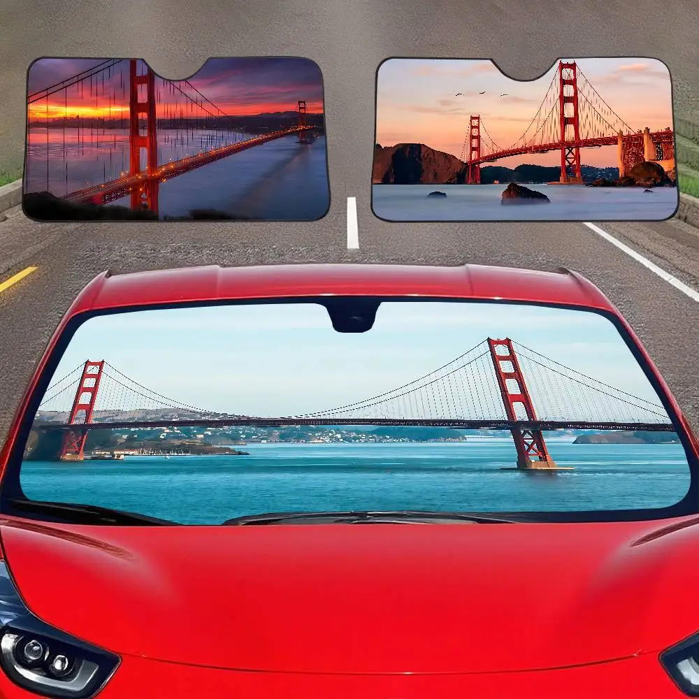 Golden Gate Bridge Car SunShade Windscreen Cover Windshield Car Window Sun Shade Auto Visor Car Accessories