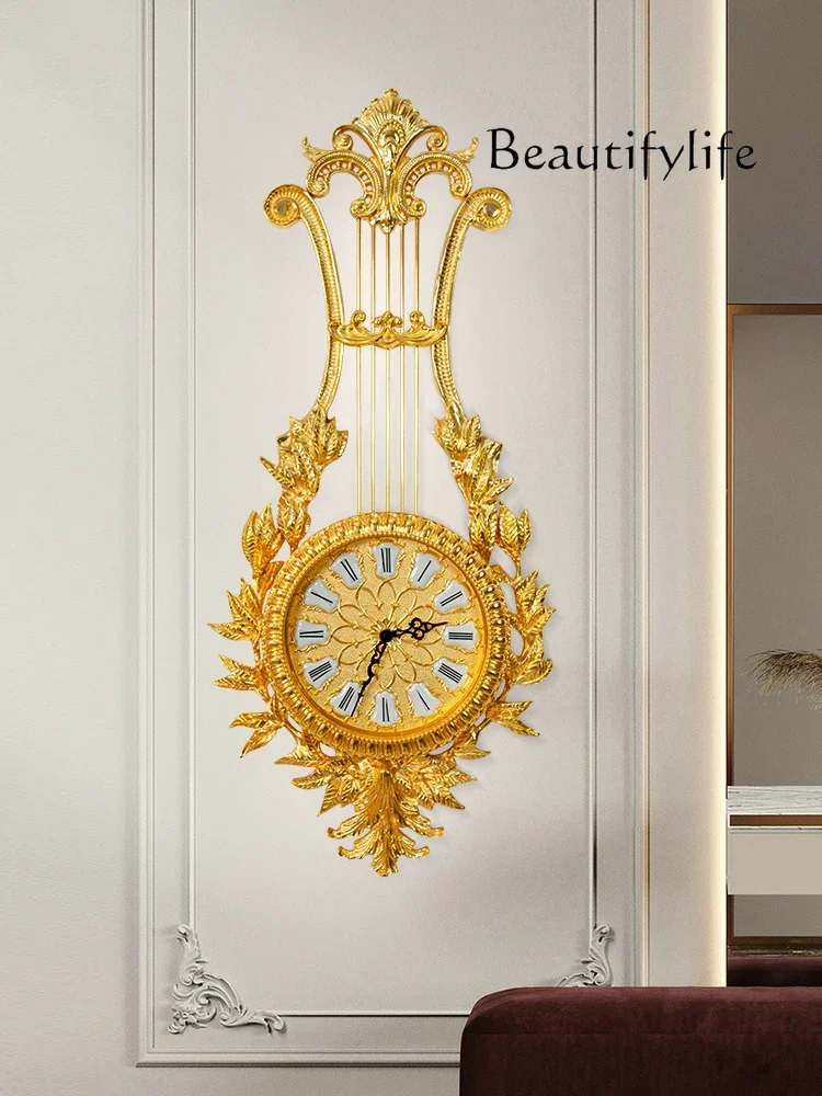 

special movement wall clock High-grade copper wall clock American fashion creative Seiko wall clock European quartz
