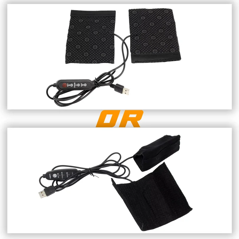 12V USB Motorcycle Heating Handlebar Cover 3 Gears Heated Handgrips Electric Heated Handle Cover for Scooter ATV ADV Moped Parts