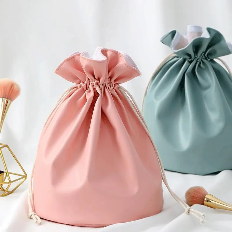 Faul Kordelzug Kosmetik Tasche für Frauen Reisen Tragbaren Make-Up Fall Kulturveranstalter Weibliche Wasserdichte Waschen Schönheit Lagerung Kits