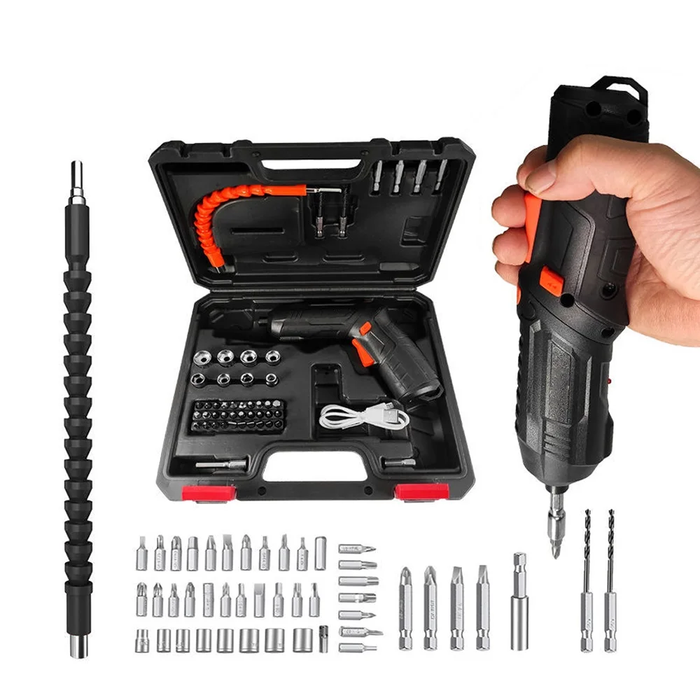 4.2V Electric Screwdriver Set Cordless Drill USB Rechargeable Battery Mini Wireless Power Driver Tools for Repair Assembly