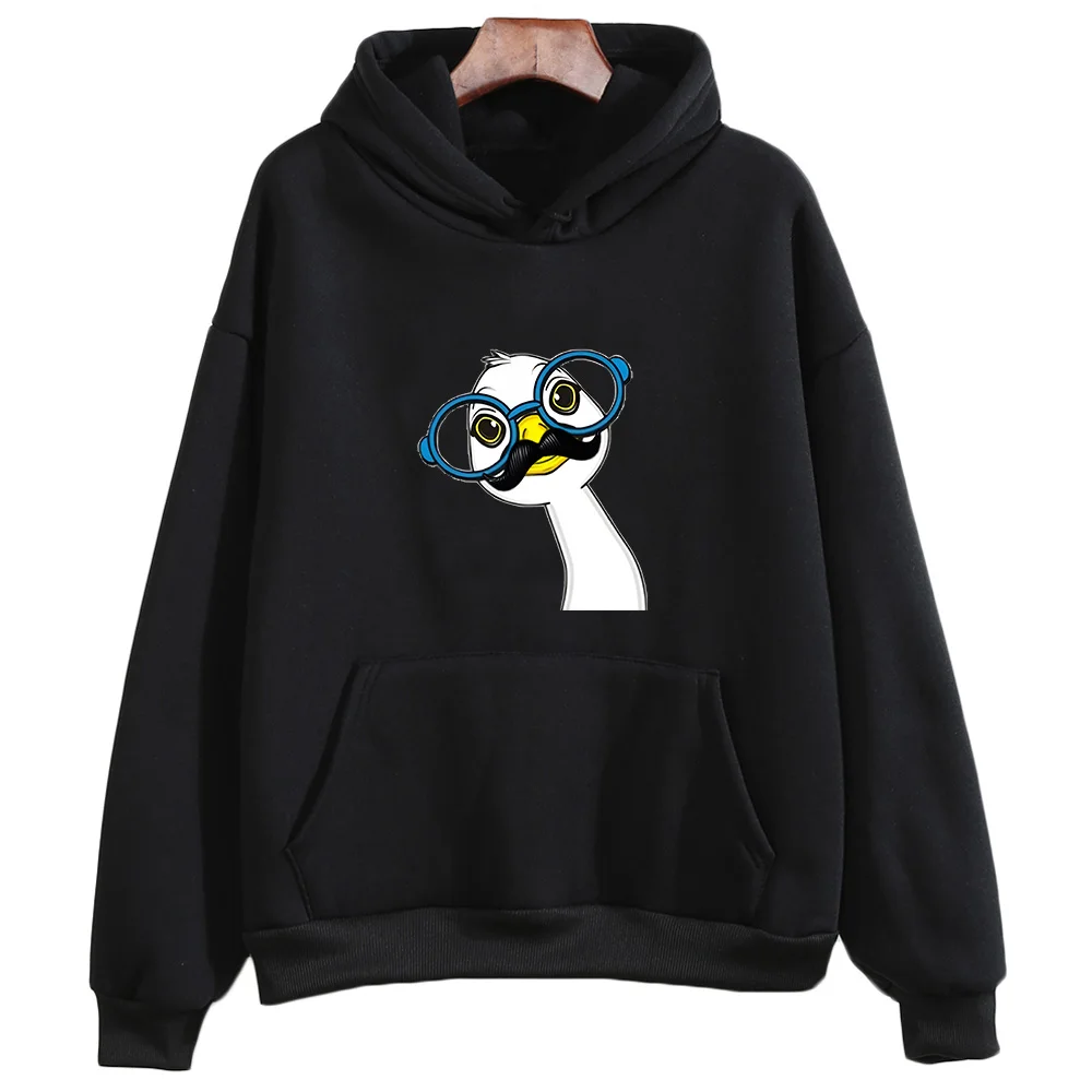 Goose The Band 2024 Summer Tou Hooded Cartoon Print Harajuku Sweatshirt for Autumn/Winter Punk Clothing Moletom Retro Pullovers