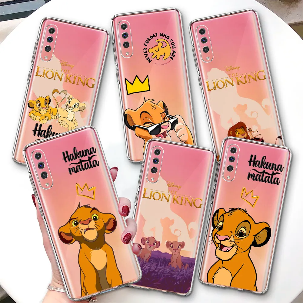 King Lion Phone Case for Samsung Galaxy A40 A20e A30s A7 A70 A70s A6 A8 A04s A50 A50s A9 A10 A20 A30 Cute TPU Transparent Cover