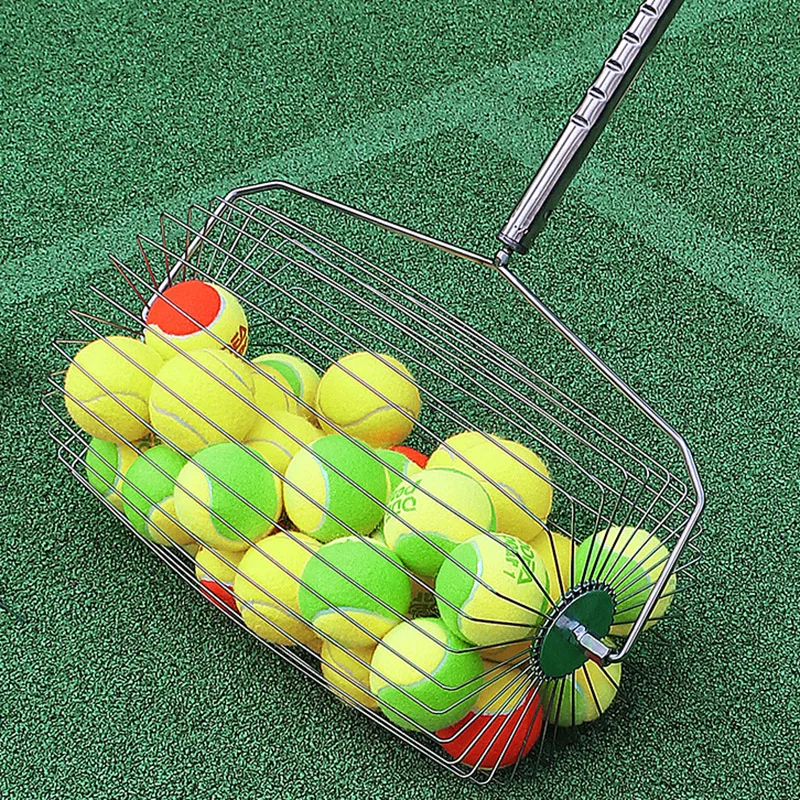 

Tennis Ball Picker No Bending Over Portable Drum Type Basket Adjustable