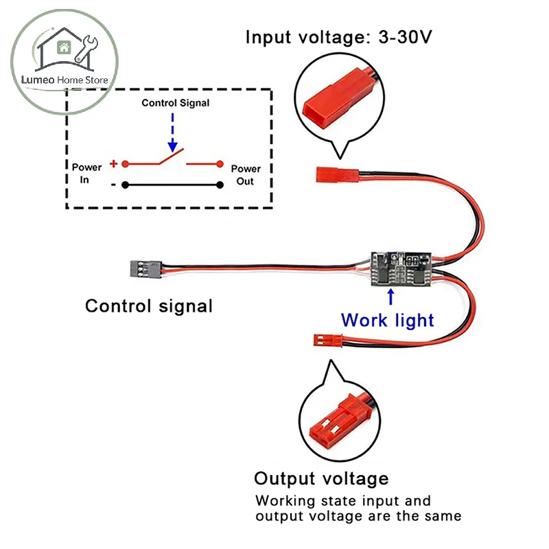 3-30V 2-30A Remote Control Electronic Switch PWM Signal Controller For RC Drone Water Pump Plant Protection