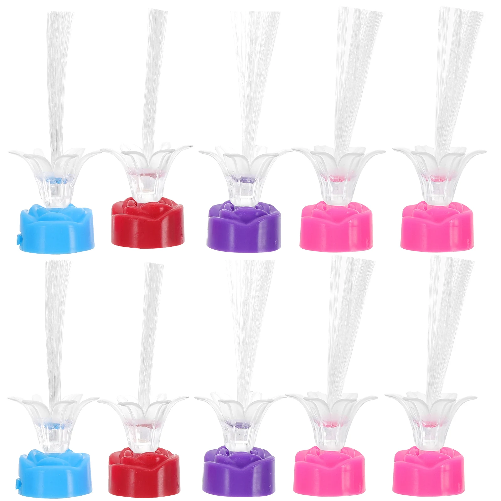 

10pcs Fiber Optic Lamp Multicolor Gypsophila Led Light Operated Christmas Decoration Gift For s Co-Workers Wedding
