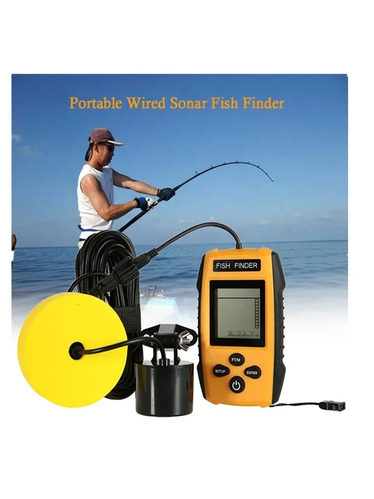 Wired TL88E Portable Fish Finder sonar Alarm Sensor Can Detect Grass Rocks on the Bottom of the Sand Sea with Cable