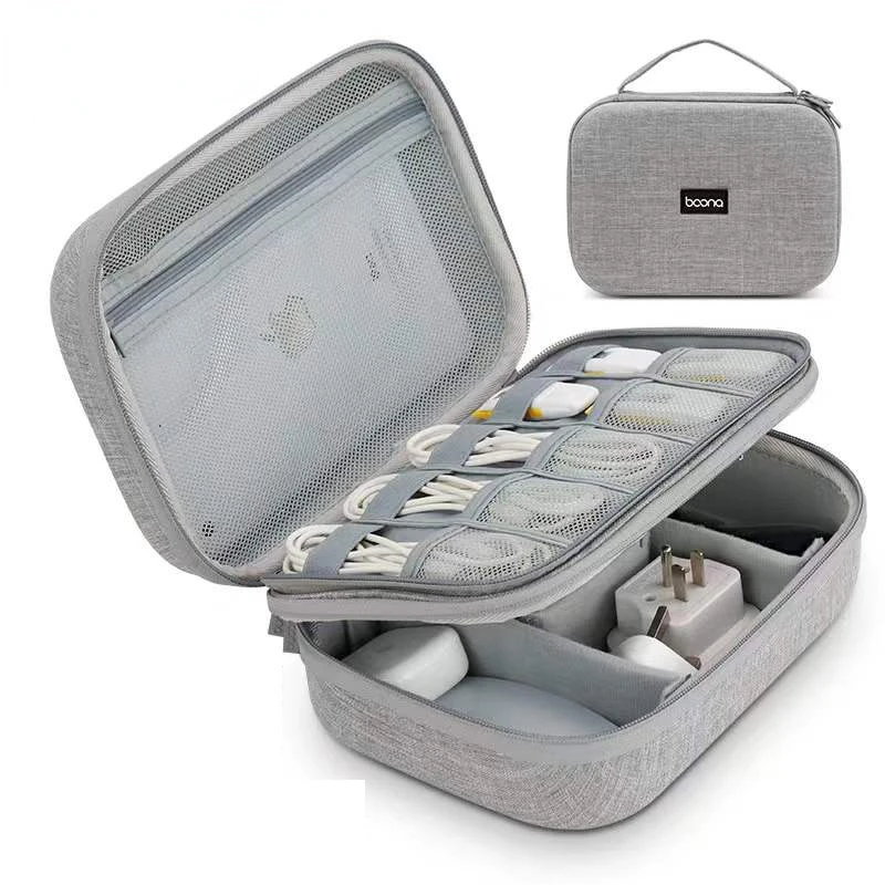 EVA Hard Shell Electronic Accessories Organizer Case for iPad Earphone Earbud Headset Charger Cables Travel Portable Storage Bag