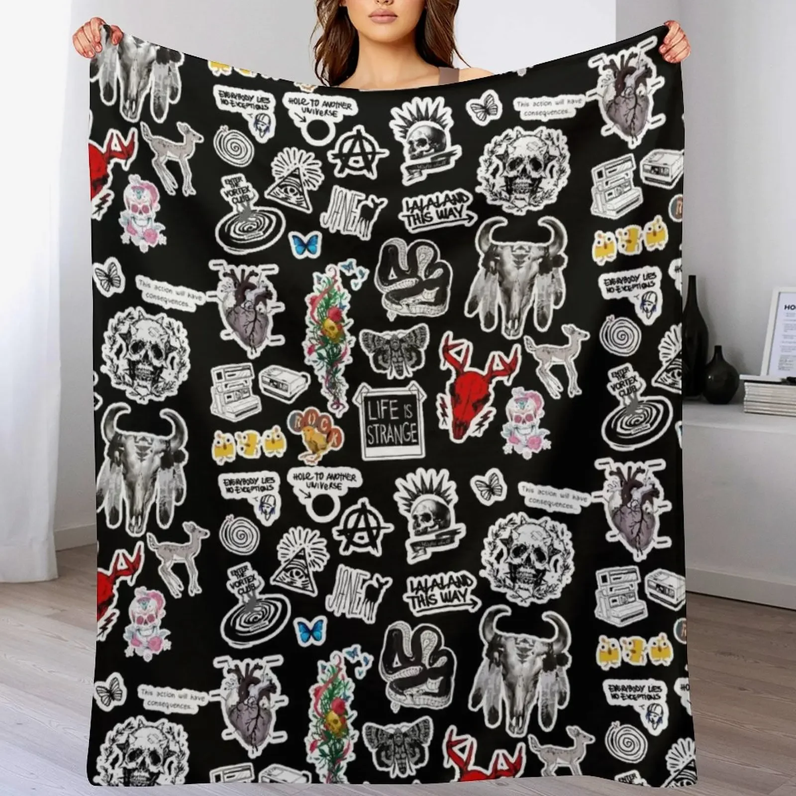 Life is Strange Pack Manta para sofá, edredón de felpa, ideas para regalos de San Valentín, mantas de viaje