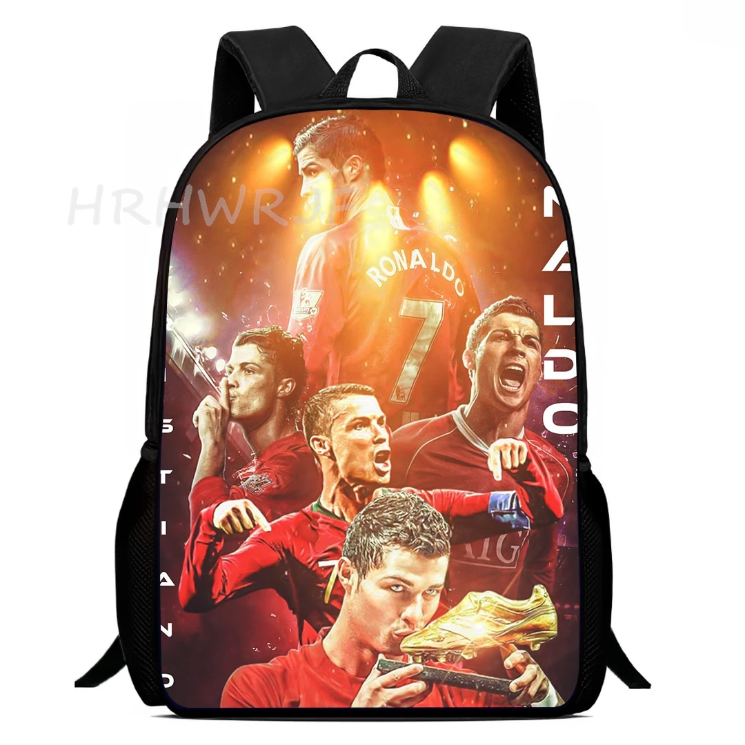3D CR7 Backpack Sports Casual Backpacks for Kids Girls Boys 15 Inch School Bags Daily Bagpack Primary Mochilas Grade 1-6