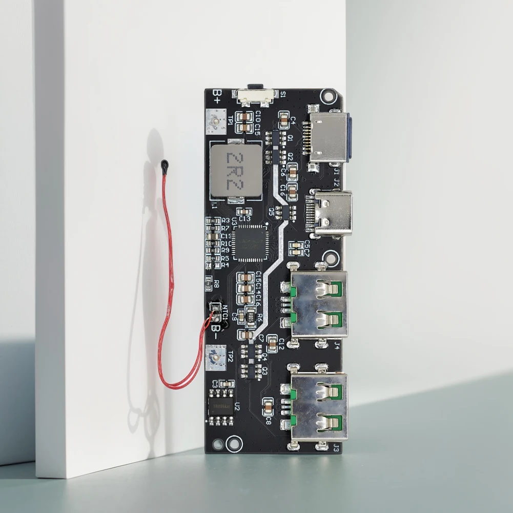 Qc4.0 qc3.0 duplo usb 22.5w micro/tipo-c usb banco de potência móvel carregamento rápido módulo de energia móvel temperatura/proteção de circuito