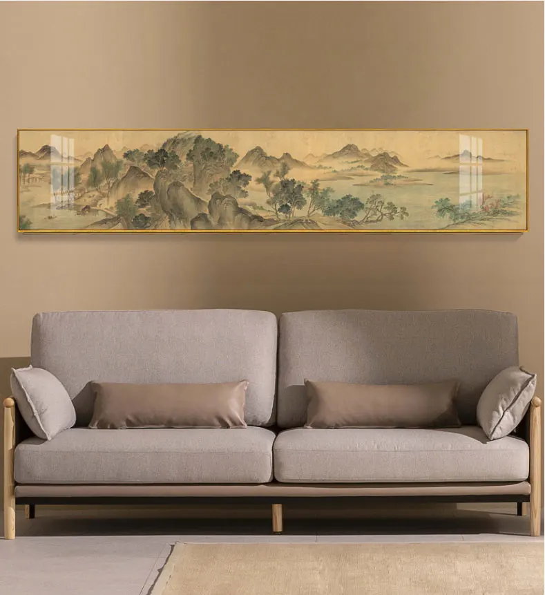 Retro Chinese Scenery Style Canvas Print Landscape  Bedside Ornament Wall Picture Painting Poster Art Bedroom Home Decor10