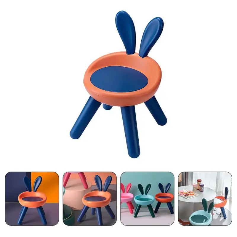 Armchair Kids Chairs Anti-Fall Stool Tub Household Children Plastic Kindergarten Back Toddler Plastic Back Stool For Home