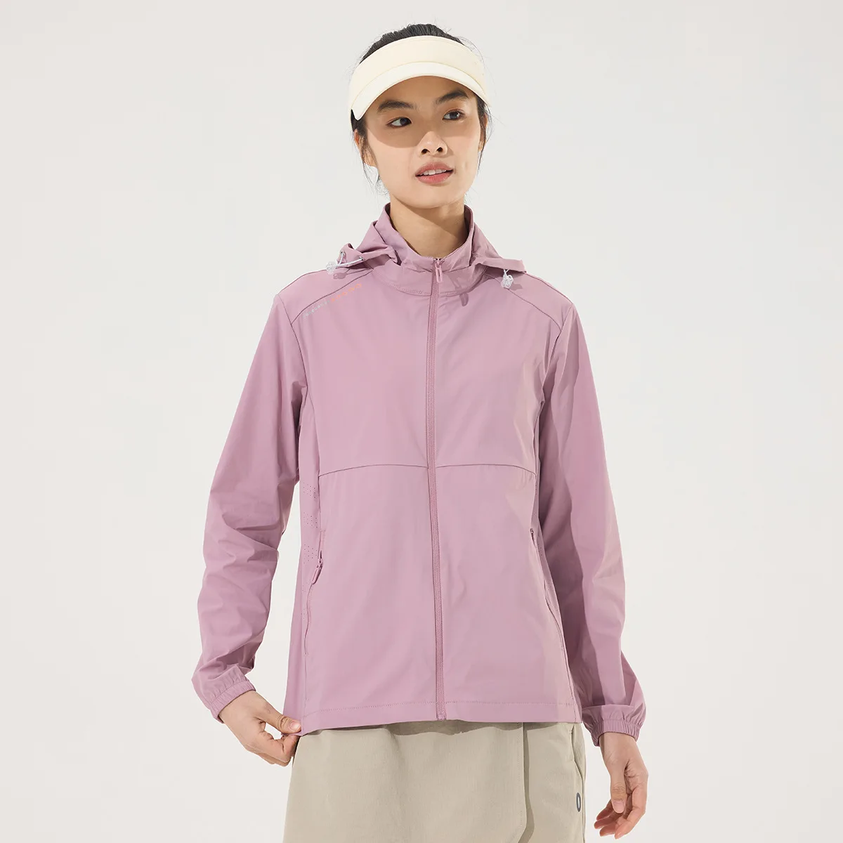 Women's UPF 50+ Lightweight Athletic Jacket Sun Protection Full Zip Long Sleeve Shirts Hiking Outdoor Hooded