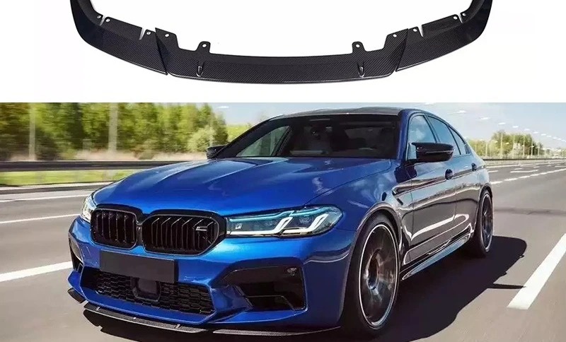 

For, BMW M5 F90 LCI ST Carbon Fiber Front Lip Bumper Exterior Front Accessories Front Spoiler