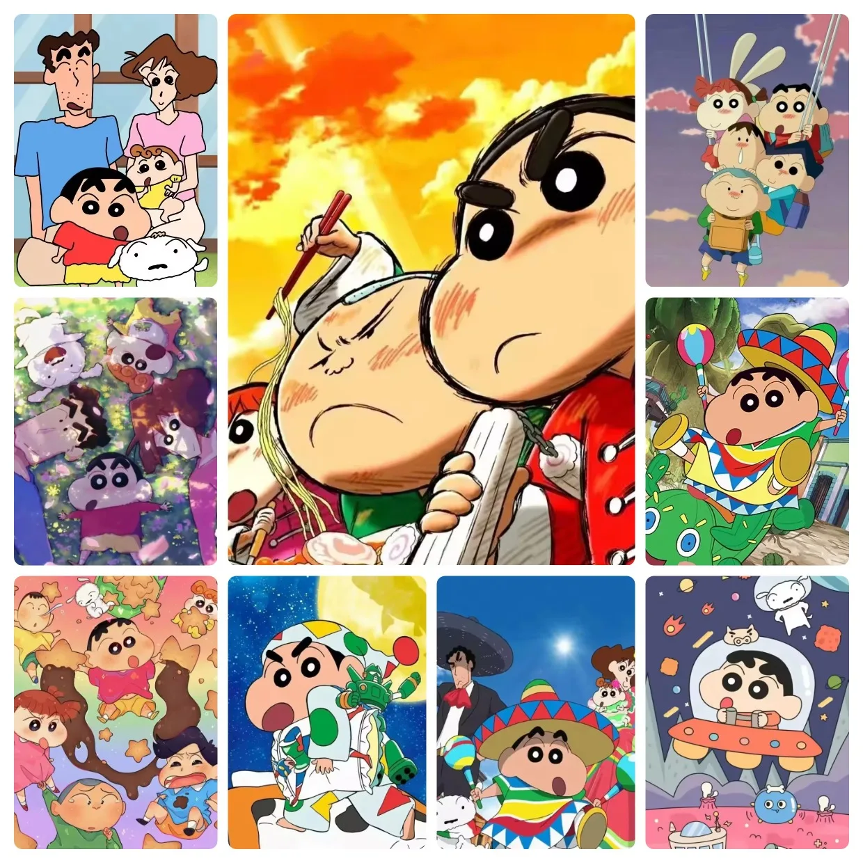 Jigsaw Puzzle 500/1000/1200/2000PCS Classic Japanese Cartoon Shin Chan Multiple Illustrations Handmade Christmas Holiday Present