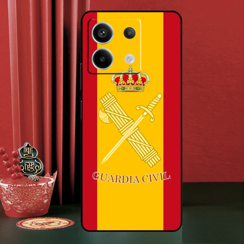 Civil Guard Spaanse Vlag Voor Xiaomi Redmi Note 14 13 Pro 12 11 9 10 9 S 10 S 11 S 12 S Redmi 13C 10C 12C 14C Telefoon Case