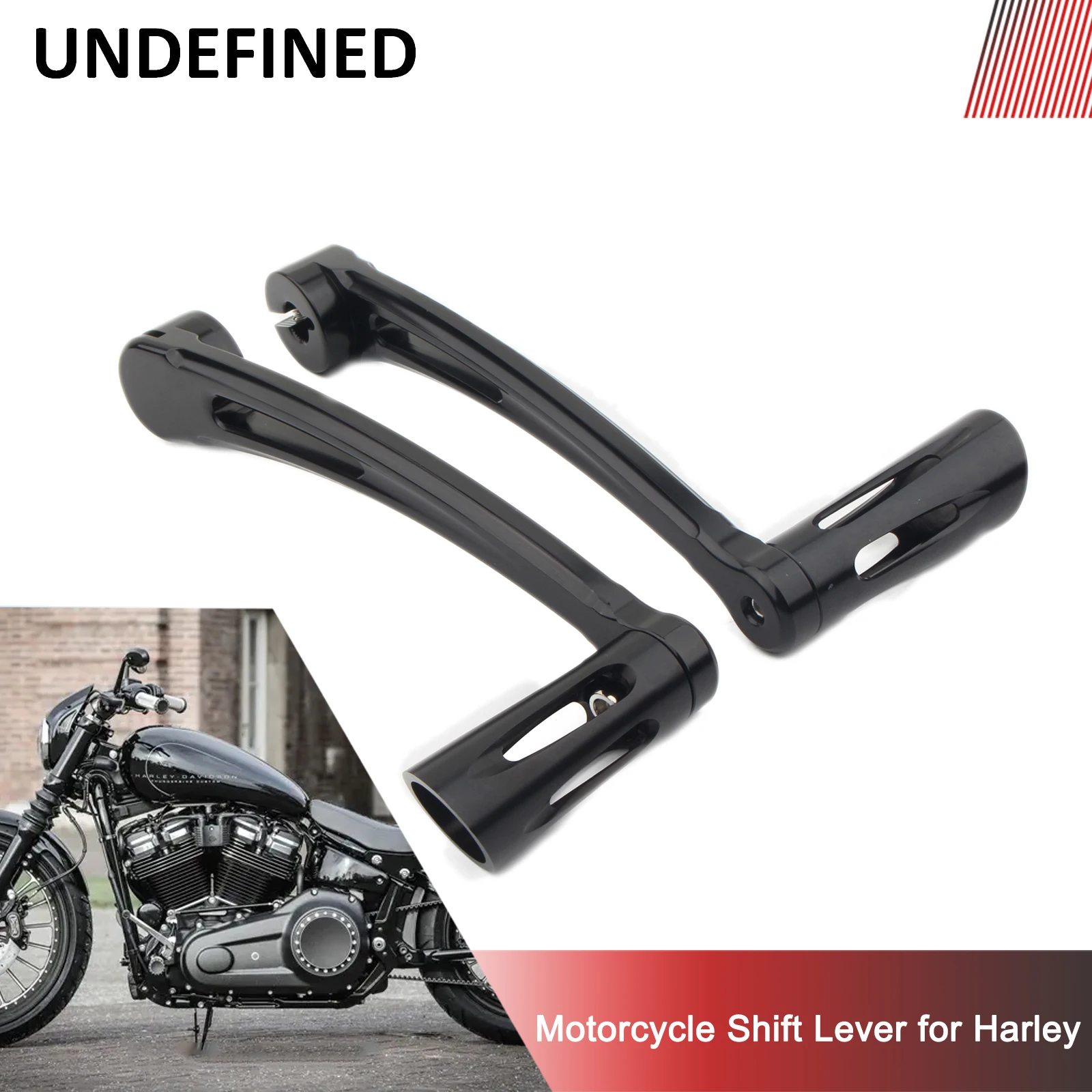 Motorcycle Shift Lever for Harley Heel Toe Shifter Pegs Fit Touring Road King Electra Street Glide 97-2020 Softail Fatboy Black