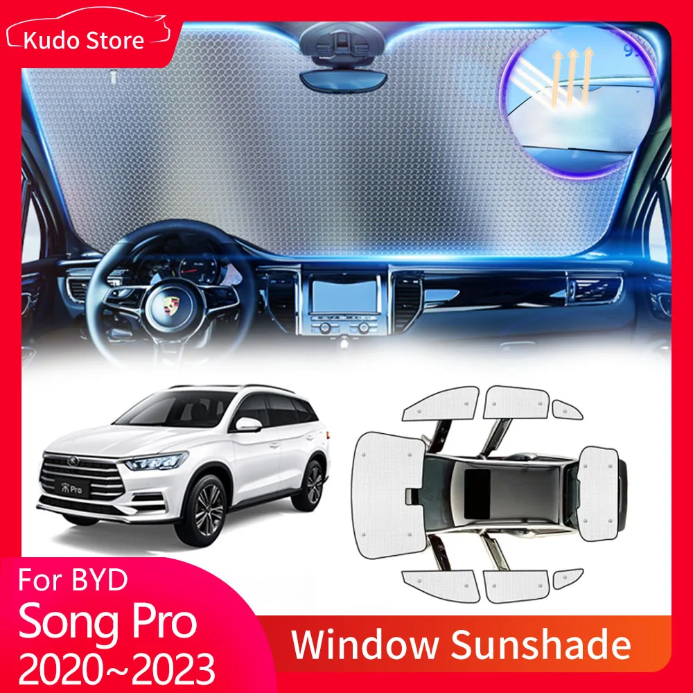 

Full Coverage Sunshades for BYD Song Pro EV 2020~2023 Rear Side Windows Curtains Sun Protecti Windshields Visor Mats Accessories