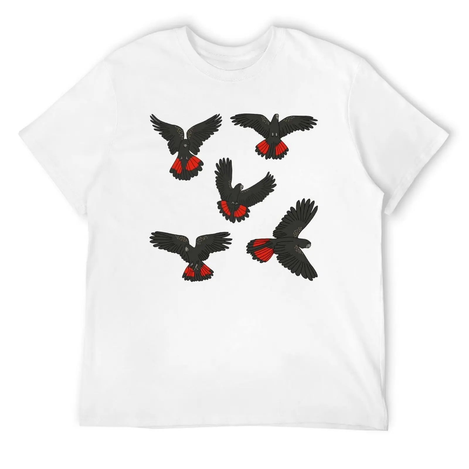 

Red Tailed Black Cockatoos T-Shirt luxury designer summer 2025 man clothes funny t shirts for men