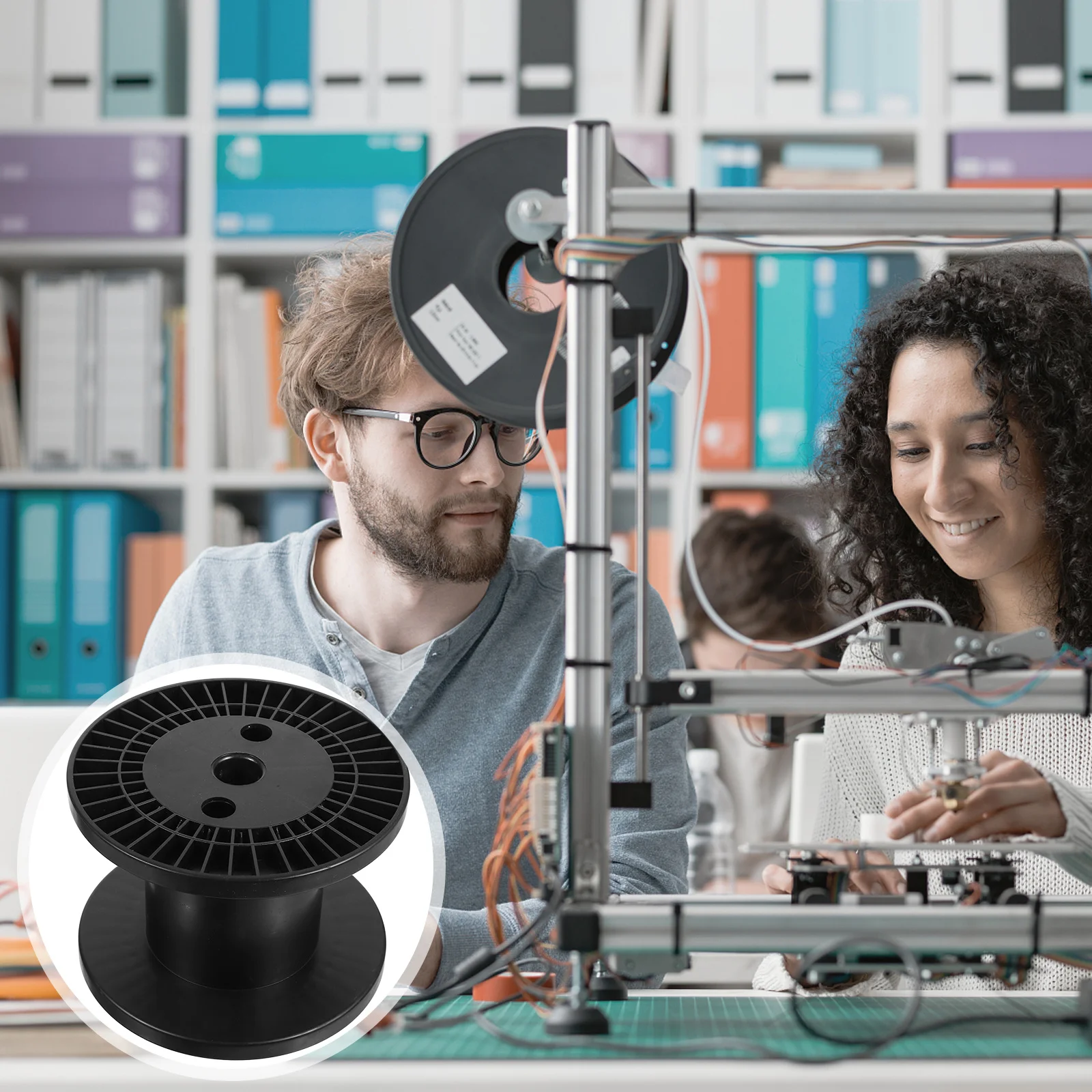 

Plastic Line Spool Multi Use Strong Cord Reel for Electric Rope Wire Storage Compact Design with Smooth Dispensing Functionality