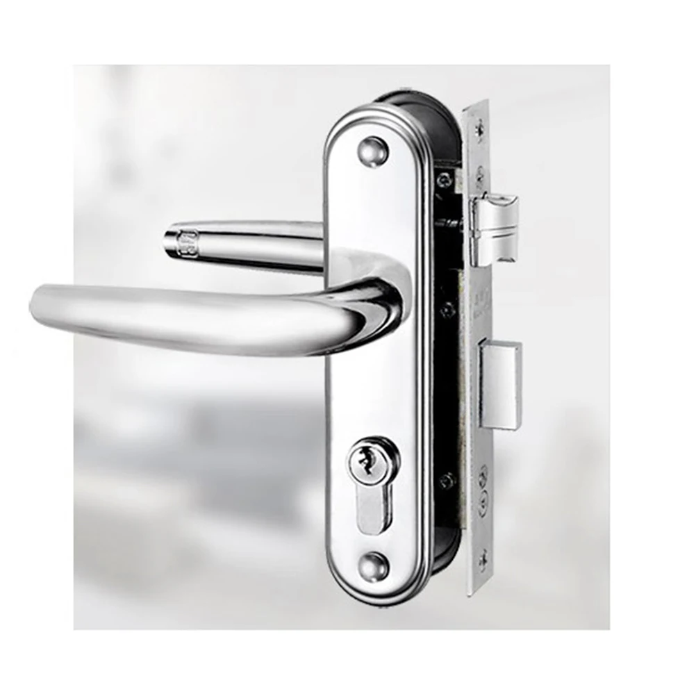 

Panel Door Lock Stainless Steel Handle Modern Design Bedroom Bathroom Office Security Durable Easy to Clean Long Lasting Safe