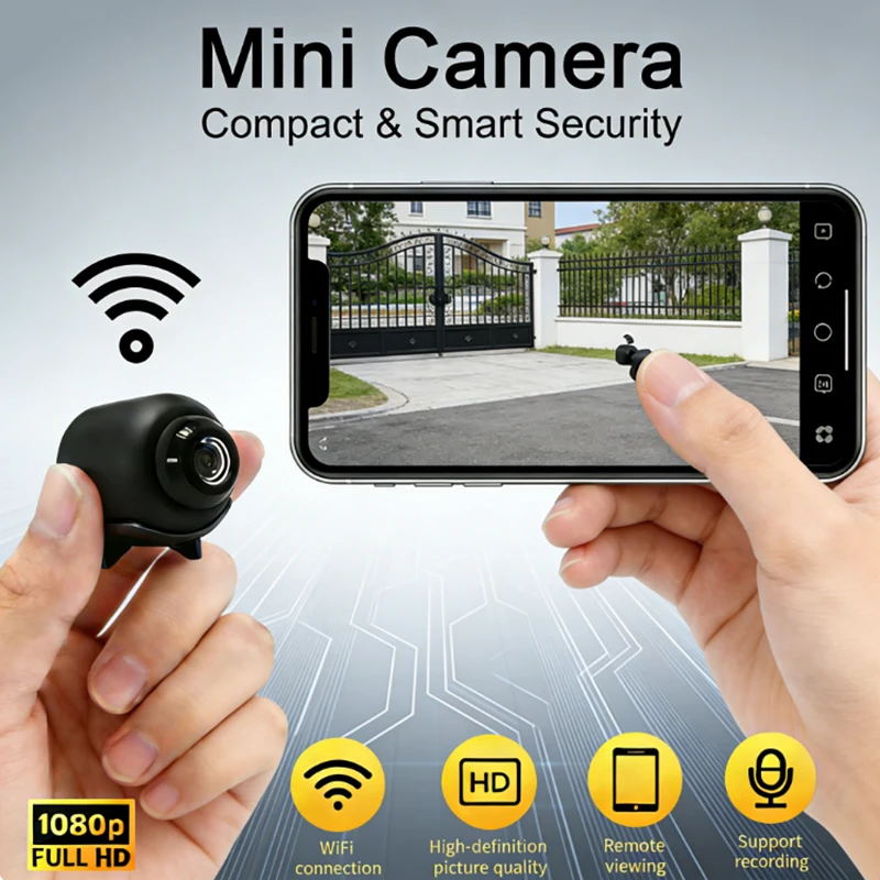 Wifi Portable Camera Smart Home 1080P HD With Night Vision Motion Detection Mini Surveillance Wifi For Home Security Cameras