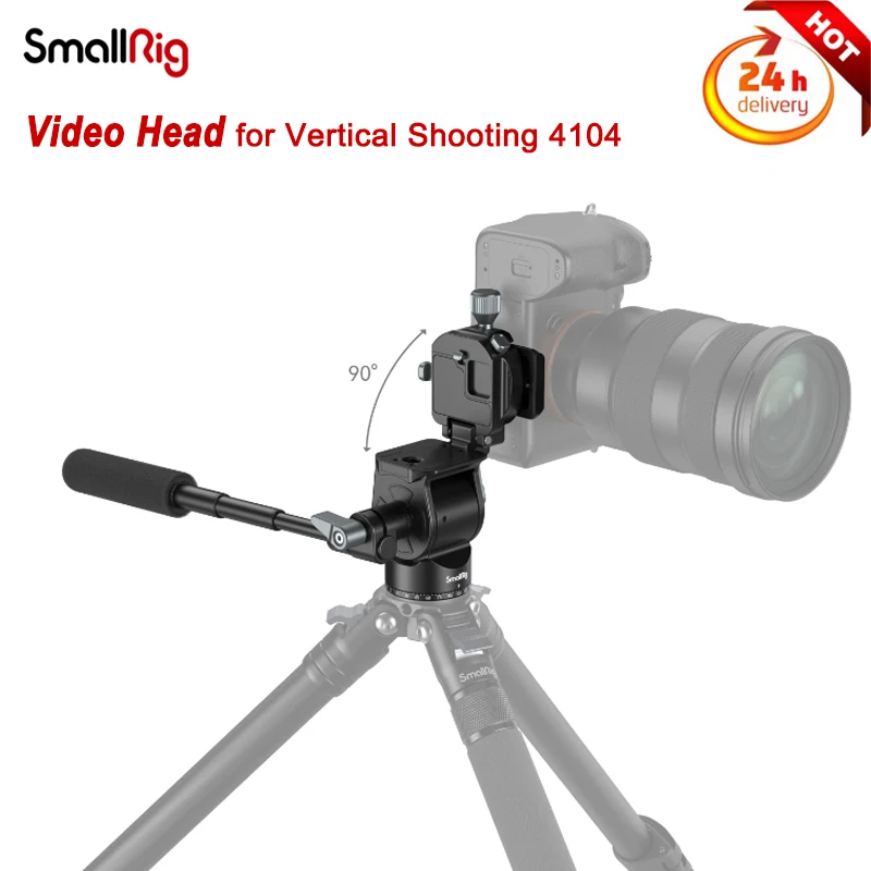 

SmallRig 4104 Video Head for Vertical Shooting Quick Switch Horizontal Handle Adjustable Lightweight Portable Fluid Video Head